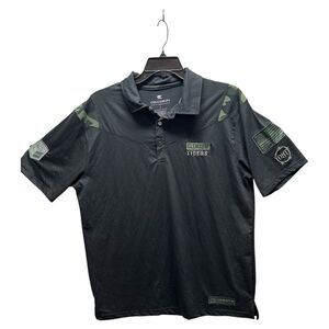 Colosseum Clemson Tigers  Size L Black/Camo Short Sleeve Golf Crew Collar Shirt